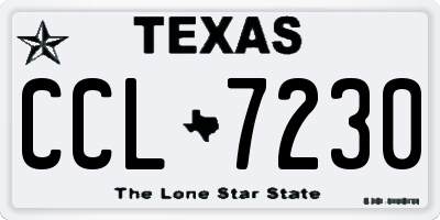 TX license plate CCL7230