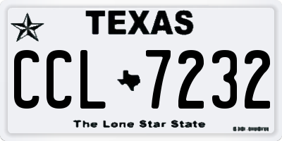 TX license plate CCL7232