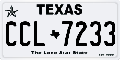 TX license plate CCL7233