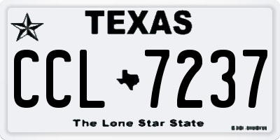 TX license plate CCL7237