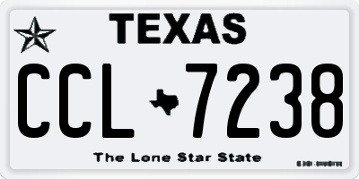 TX license plate CCL7238