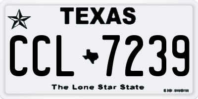 TX license plate CCL7239