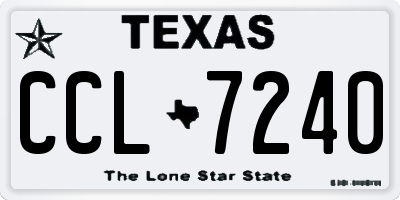 TX license plate CCL7240
