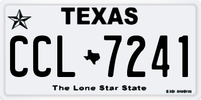 TX license plate CCL7241