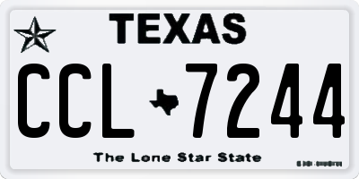 TX license plate CCL7244