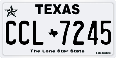 TX license plate CCL7245