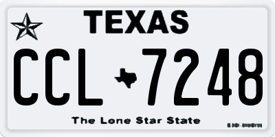TX license plate CCL7248