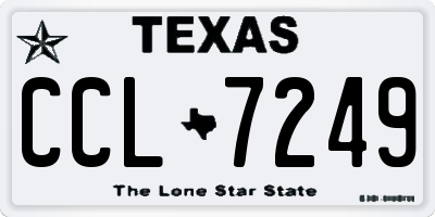 TX license plate CCL7249