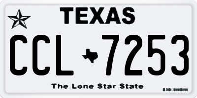 TX license plate CCL7253