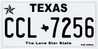 TX license plate CCL7256