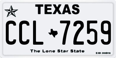 TX license plate CCL7259