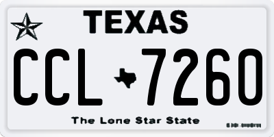 TX license plate CCL7260
