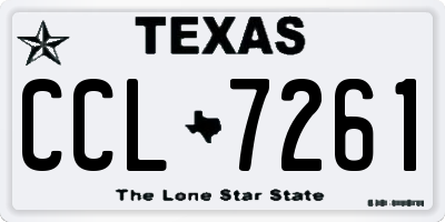 TX license plate CCL7261