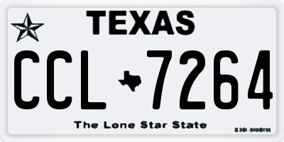 TX license plate CCL7264