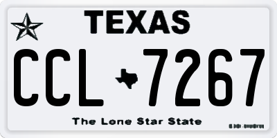 TX license plate CCL7267