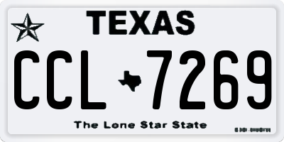 TX license plate CCL7269