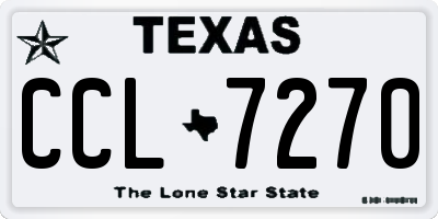 TX license plate CCL7270