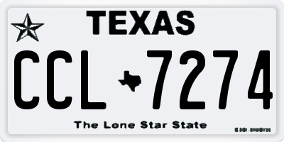 TX license plate CCL7274