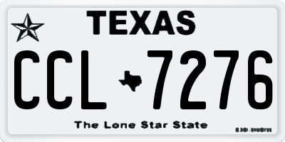 TX license plate CCL7276