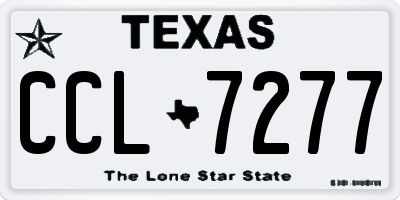 TX license plate CCL7277