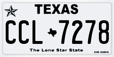 TX license plate CCL7278