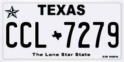 TX license plate CCL7279