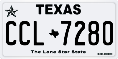 TX license plate CCL7280