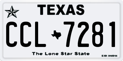 TX license plate CCL7281