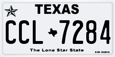 TX license plate CCL7284