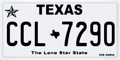 TX license plate CCL7290