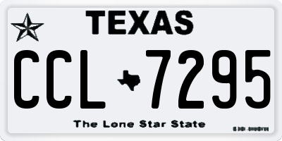 TX license plate CCL7295