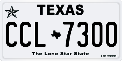 TX license plate CCL7300