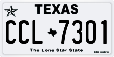 TX license plate CCL7301