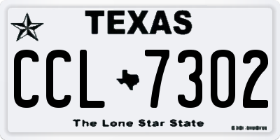 TX license plate CCL7302