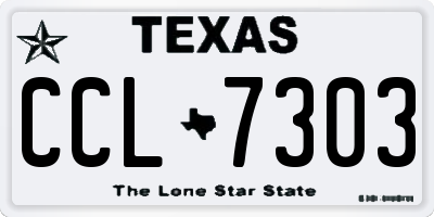 TX license plate CCL7303