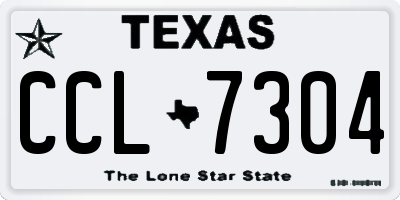 TX license plate CCL7304