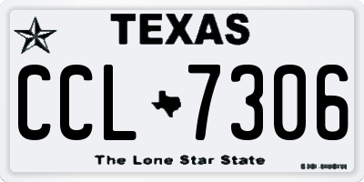 TX license plate CCL7306