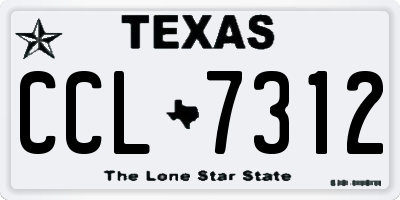 TX license plate CCL7312