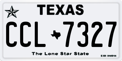 TX license plate CCL7327