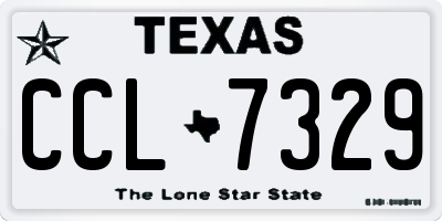 TX license plate CCL7329