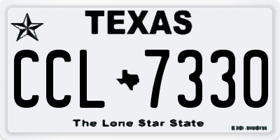 TX license plate CCL7330