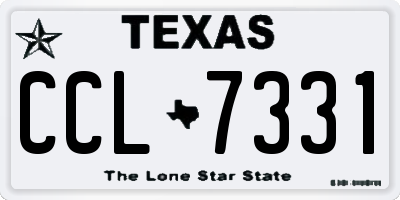 TX license plate CCL7331