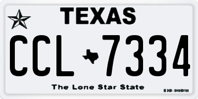 TX license plate CCL7334