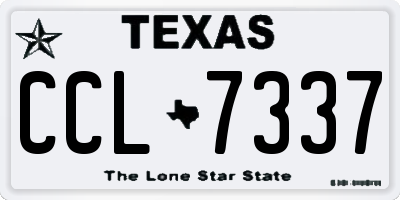 TX license plate CCL7337