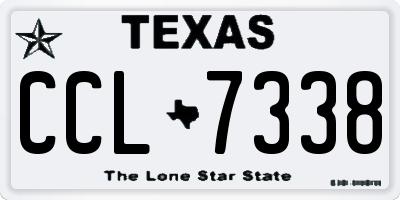 TX license plate CCL7338