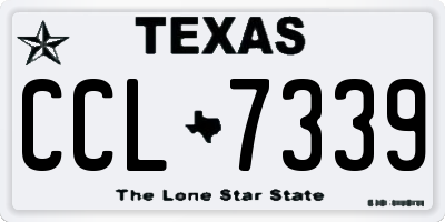 TX license plate CCL7339