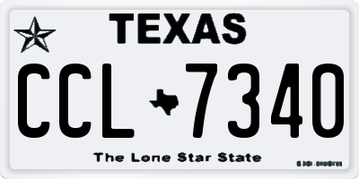 TX license plate CCL7340