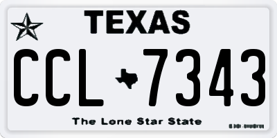 TX license plate CCL7343