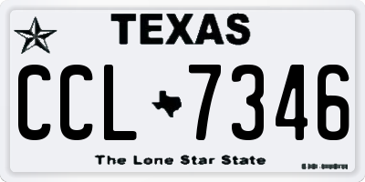 TX license plate CCL7346