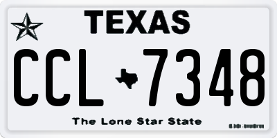 TX license plate CCL7348